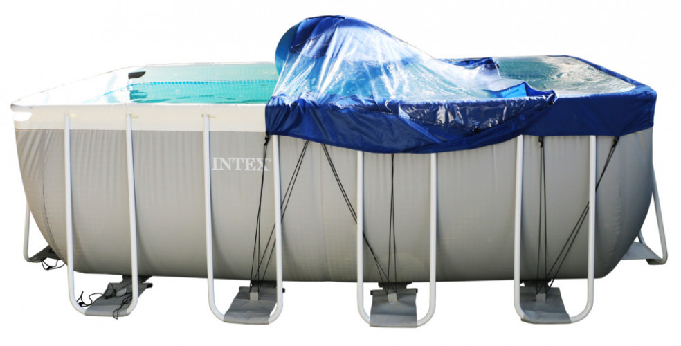 Тент для прямоугольного бассейна Intex/Bestway с надувной подушкой "Фиеста" в Тольятти