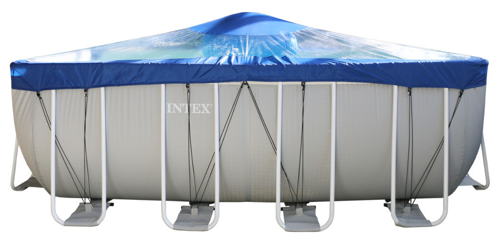 Тент для прямоугольного бассейна Intex/Bestway с надувной подушкой "Фиеста" в Тольятти