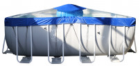 Тент для прямоугольного бассейна Intex/Bestway с надувной подушкой "Фиеста" в Тольятти