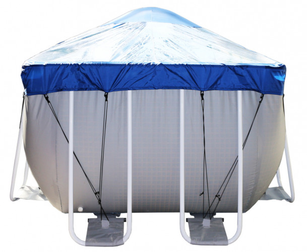 Тент для прямоугольного бассейна Intex/Bestway с надувной подушкой "Фиеста" в Тольятти