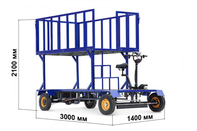 Грузовая электрическая тележка RuTrike ПАЛИСАД ЯРУС в Тольятти