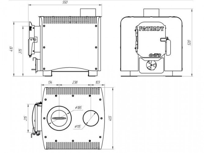 Печь длительного горения Grill’D Patriot 200 в Тольятти