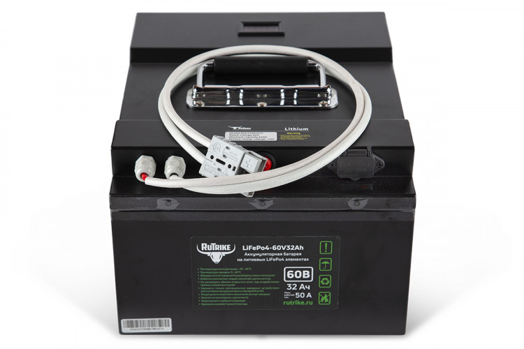 Тяговый железо-фосфатный аккумулятор RuTrike LiFePO4 60V32Ah (50А) в Тольятти