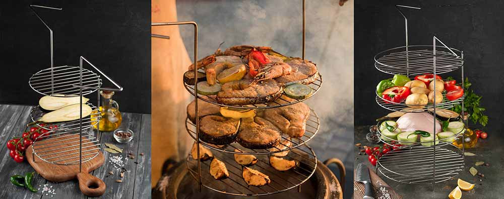 Этажерка 3-х ярусная диаметр 27 см в Тольятти