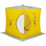 Палатка для рыбалки Helios утепл.Куб 1,5х1,5 желтый/серый в Тольятти
