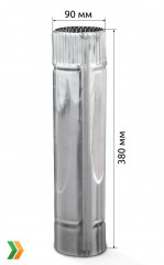 Сегмент трубы дымохода 90 мм.