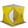 Палатка для рыбалки Helios утепл. Куб 1,8х1,8 желтый/серый в Тольятти
