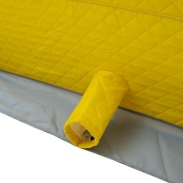 Палатка для рыбалки Helios утепл. Куб 1,8х1,8 желтый/серый в Тольятти