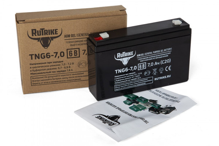 Тяговый гелевый аккумулятор RuTrike TNG 6-7.0 (6V7.0 A/H C20) в Тольятти
