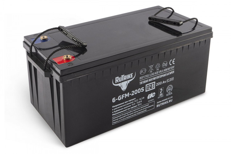 Тяговый гелевый аккумулятор RuTrike 6-GFM-200 (12V200A/H C20) в Тольятти
