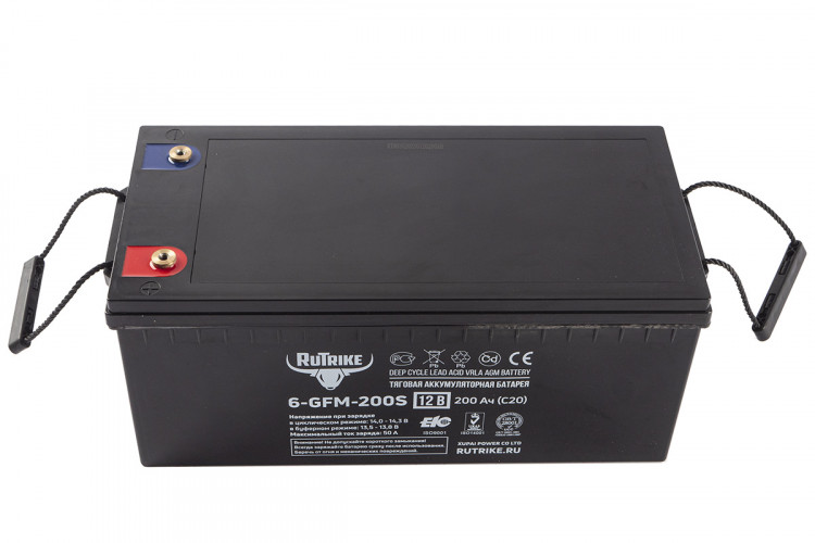 Тяговый гелевый аккумулятор RuTrike 6-GFM-200 (12V200A/H C20) в Тольятти
