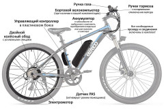 Мотор-колесо Eltreco 48V 1000W LCD 26&quot; АКБ 48V 10А/ч