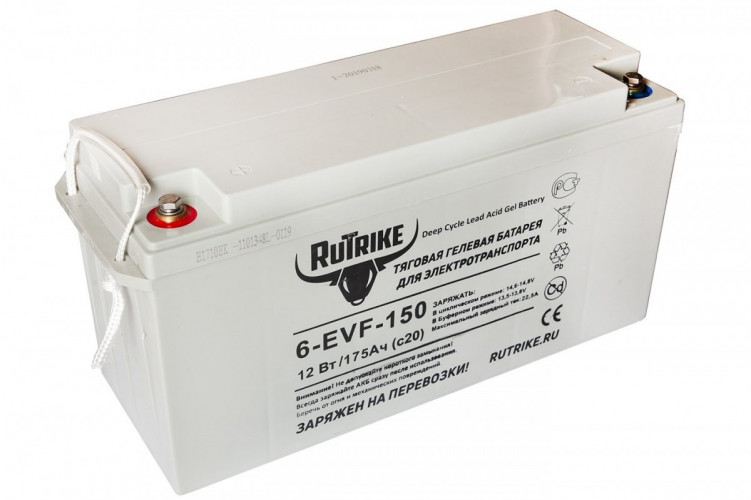 Тяговый гелевый аккумулятор RuTrike 6-EVF-150A (12V150A/H C3) в Тольятти