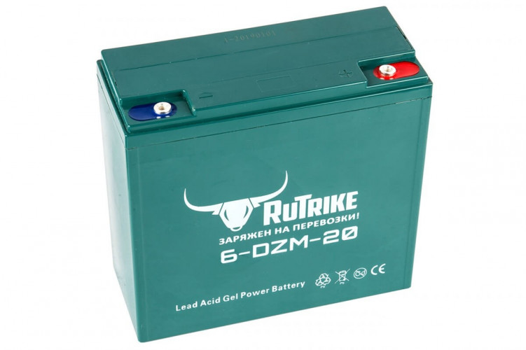 Тяговый гелевый аккумулятор RuTrike 6-DZF-20 (12V20A/H C2) в Тольятти
