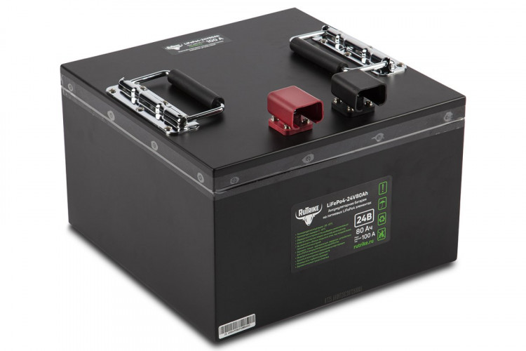 Тяговый железо-фосфатный аккумулятор RuTrike LiFePO4 24V80Ah (100A) в Тольятти