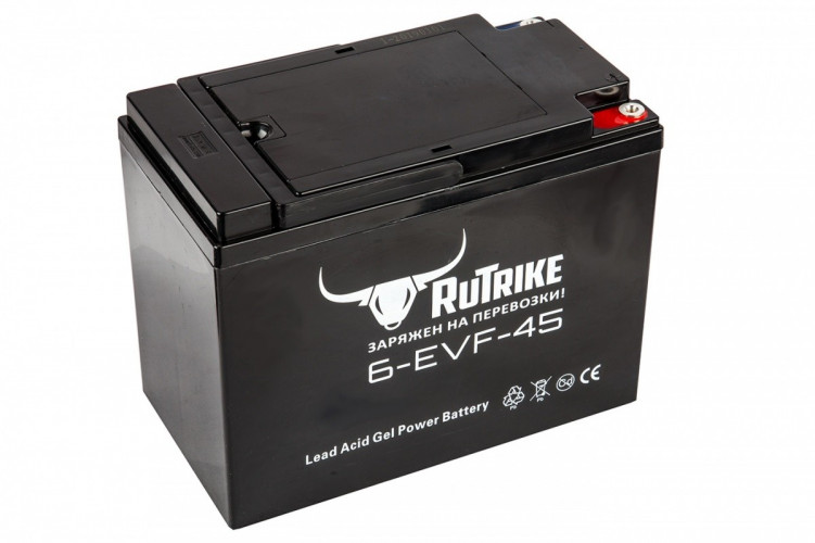 Тяговый гелевый аккумулятор RuTrike 6-EVF-45 (12V45A/H C3) в Тольятти