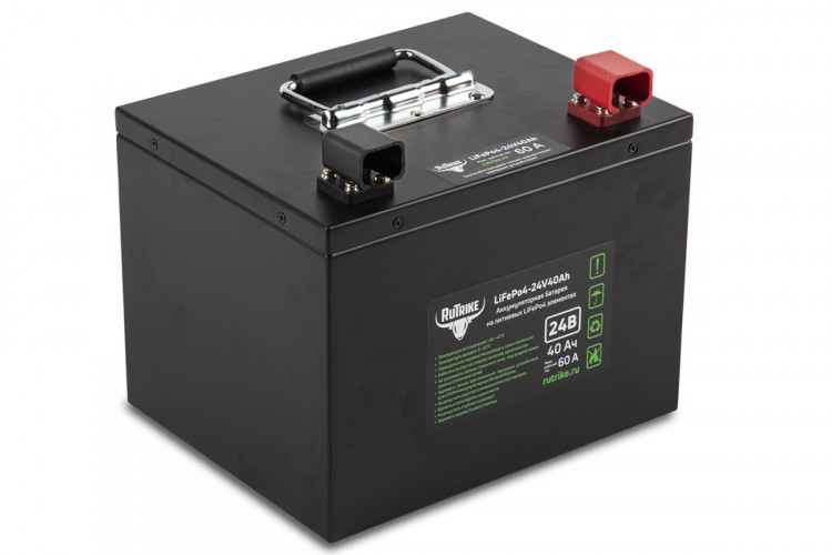 Тяговый железо-фосфатный аккумулятор RuTrike LiFePO4 24V40Ah (60A) в Тольятти