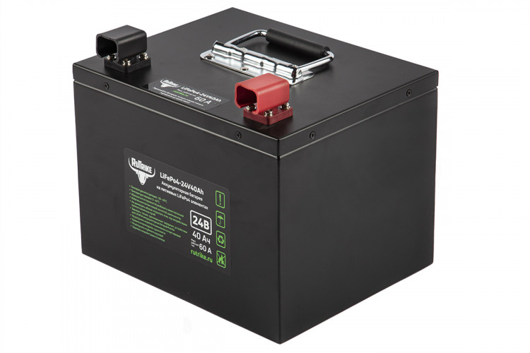 Тяговый железо-фосфатный аккумулятор RuTrike LiFePO4 24V40Ah (60A) в Тольятти