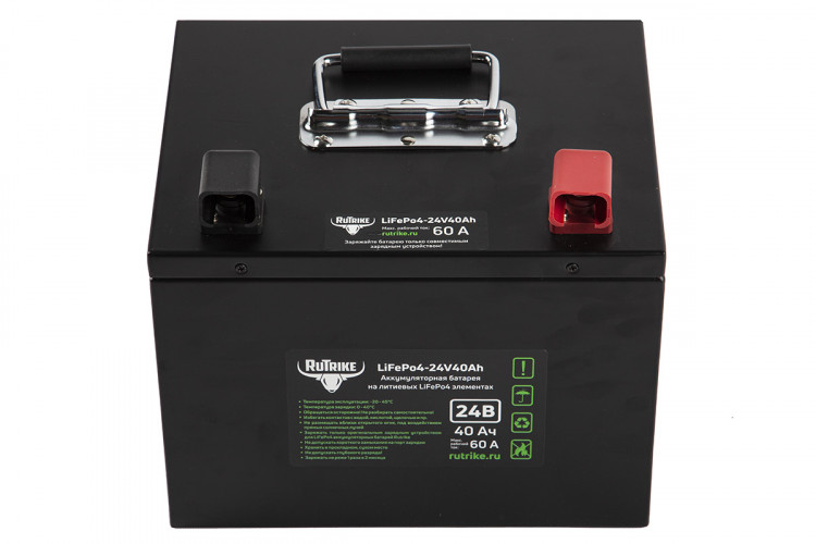 Тяговый железо-фосфатный аккумулятор RuTrike LiFePO4 24V40Ah (60A) в Тольятти