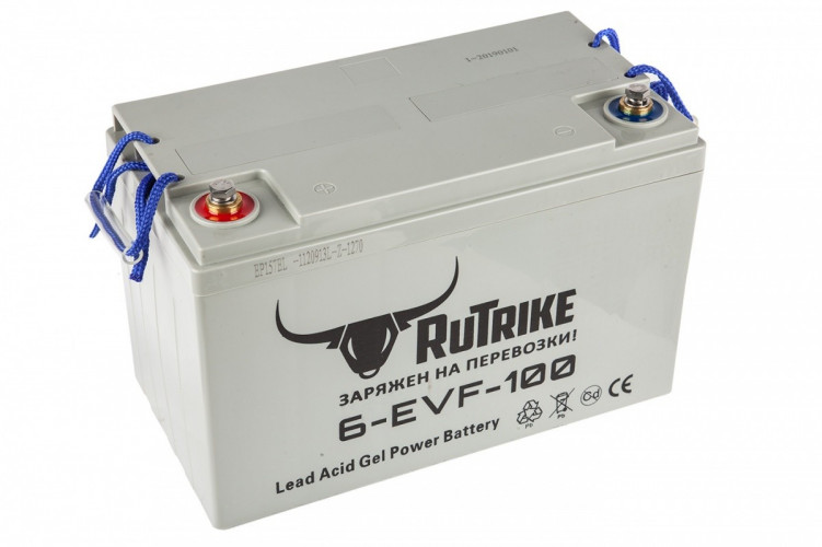 Тяговый гелевый аккумулятор RuTrike 6-EVF-100A (12V100A/H C3) в Тольятти